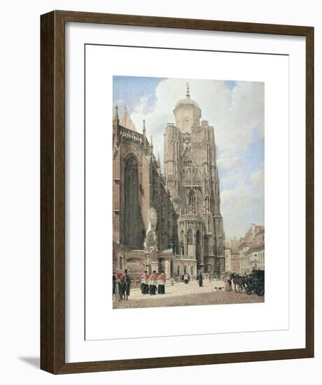 St. Stephen's Cathedral in Vienna, 1850-Jakob Alt-Framed Premium Giclee Print