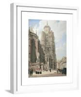 St. Stephen's Cathedral in Vienna, 1850-Jakob Alt-Framed Premium Giclee Print