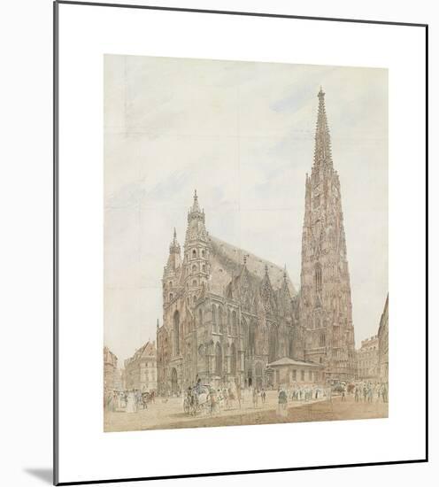 St. Stephen's Cathedral in Vienna, 1852-Jakob Alt-Mounted Premium Giclee Print