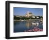 St. Stephen's Cathedral on Skyline, Auxerre, River Yonne, Bourgogne, France-Michael Short-Framed Photographic Print