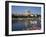 St. Stephen's Cathedral on Skyline, Auxerre, River Yonne, Bourgogne, France-Michael Short-Framed Photographic Print