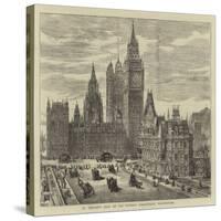 St Stephen's Club, on the Victoria Embankment, Westminster-Henry William Brewer-Stretched Canvas