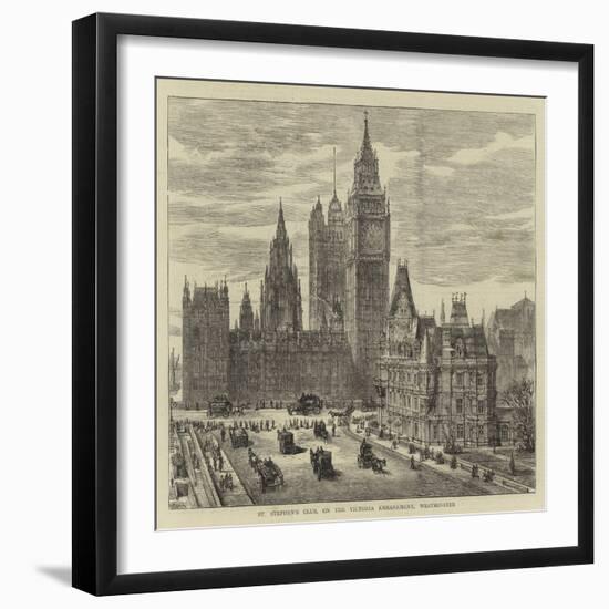 St Stephen's Club, on the Victoria Embankment, Westminster-Henry William Brewer-Framed Giclee Print