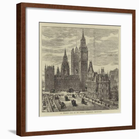 St Stephen's Club, on the Victoria Embankment, Westminster-Henry William Brewer-Framed Giclee Print