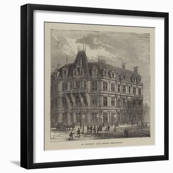 St Stephen's Club, Thames Embankment-null-Framed Giclee Print