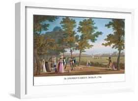 St. Stephen's Green, Dublin, 1796-James Malton-Framed Art Print