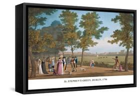 St. Stephen's Green, Dublin, 1796-James Malton-Framed Stretched Canvas