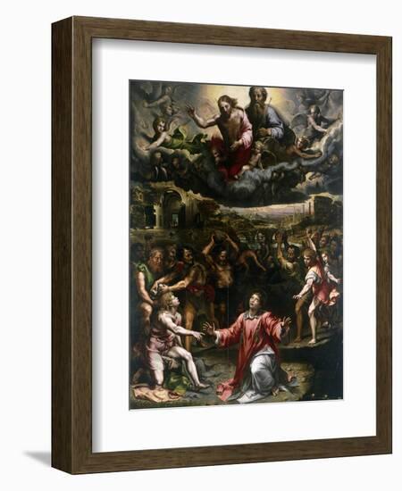 St Stephen's Martyrdom-Giulio Romano-Framed Giclee Print