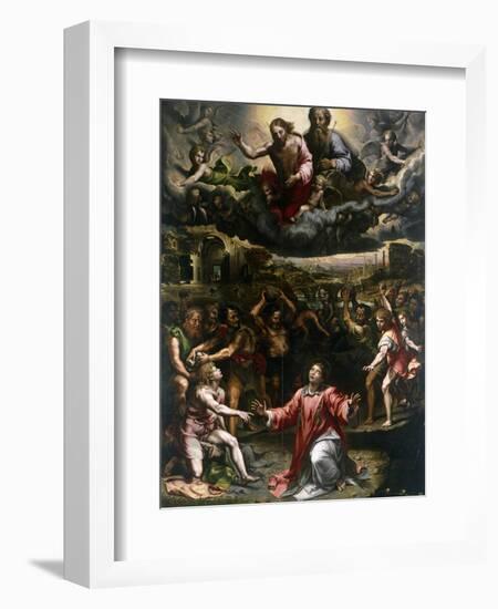 St Stephen's Martyrdom-Giulio Romano-Framed Giclee Print