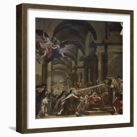 St Teresa Receiving the Eucharist-Niccolo Bambini-Framed Giclee Print