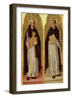 St. Thomas Aquinas and St. Vincent, Detail from the Madonna and Child Enthroned with Four Saints…-Bartolomeo Vivarini-Framed Giclee Print