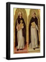 St. Thomas Aquinas and St. Vincent, Detail from the Madonna and Child Enthroned with Four Saints…-Bartolomeo Vivarini-Framed Giclee Print