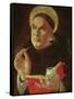 St.Thomas Aquinas (Oil on Panel)-Sandro Botticelli-Framed Stretched Canvas