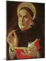 St.Thomas Aquinas (Oil on Panel)-Sandro Botticelli-Mounted Giclee Print