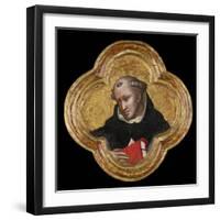 St. Thomas Aquinas (Tempera on Panel)-Dalmasio di Jacopo Scannabecchi-Framed Giclee Print