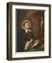 St. Thomas Aquinas Writing before the Crucifix-Antonio Rodriguez-Framed Giclee Print