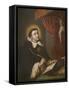 St. Thomas Aquinas Writing before the Crucifix-Antonio Rodriguez-Framed Stretched Canvas