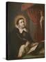 St. Thomas Aquinas Writing before the Crucifix-Antonio Rodriguez-Stretched Canvas