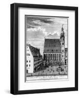 St. Thomas Church and School in Leipzig, 1723-Johann Gottfried Krugner-Framed Giclee Print