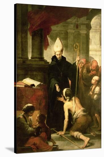 St. Thomas of Villanueva Distributing Alms, 1678-Bartolome Esteban Murillo-Stretched Canvas