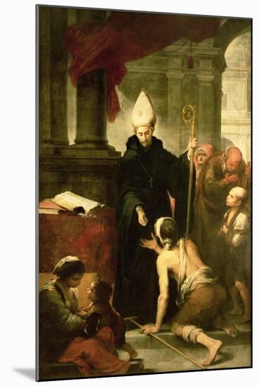 St. Thomas of Villanueva Distributing Alms, 1678-Bartolome Esteban Murillo-Mounted Giclee Print