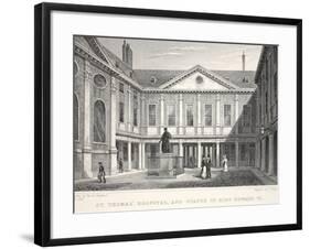 St Thomas's Hospital and Statue of King Edward VI-Thomas Hosmer Shepherd-Framed Giclee Print