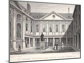 St Thomas's Hospital and Statue of King Edward VI-Thomas Hosmer Shepherd-Mounted Giclee Print