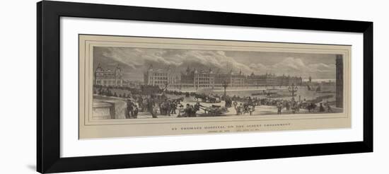 St Thomas's Hospital on the Albert Embankment-null-Framed Giclee Print