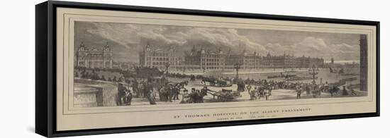 St Thomas's Hospital on the Albert Embankment-null-Framed Stretched Canvas