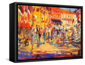 St. Tropez Promenade-Peter Graham-Framed Stretched Canvas
