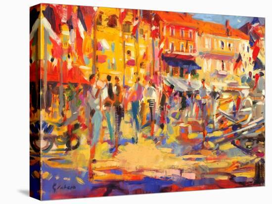 St. Tropez Promenade-Peter Graham-Stretched Canvas