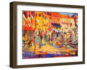 St. Tropez Promenade-Peter Graham-Framed Giclee Print