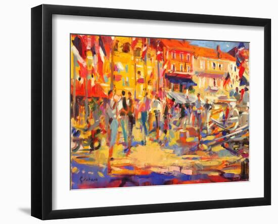 St. Tropez Promenade-Peter Graham-Framed Giclee Print