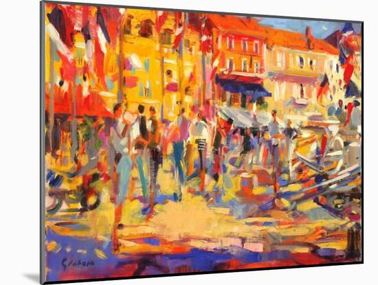 St. Tropez Promenade-Peter Graham-Mounted Giclee Print