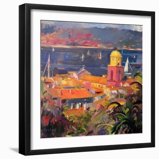 St Tropez Sailing, 2002-Peter Graham-Framed Giclee Print