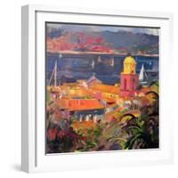 St Tropez Sailing, 2002-Peter Graham-Framed Giclee Print