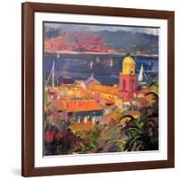 St Tropez Sailing, 2002-Peter Graham-Framed Giclee Print