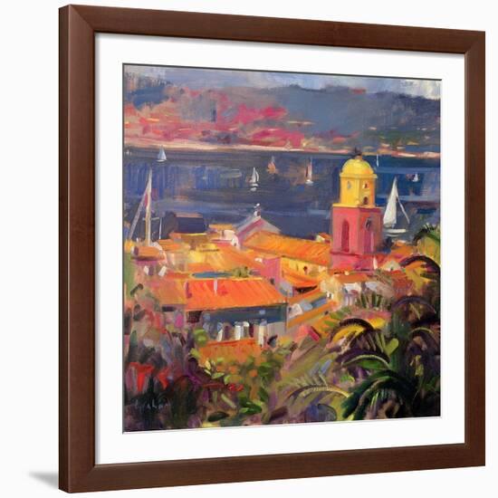 St Tropez Sailing, 2002-Peter Graham-Framed Giclee Print