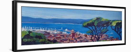 St Tropez Summer Sun Seaview in France-Markus Bleichner-Framed Premium Giclee Print