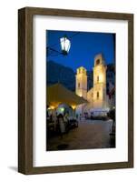 St. Tryphon Cathedral at Night, Old Town, UNESCO World Heritage Site, Kotor, Montenegro, Europe-Frank Fell-Framed Photographic Print