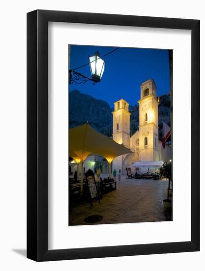 St. Tryphon Cathedral at Night, Old Town, UNESCO World Heritage Site, Kotor, Montenegro, Europe-Frank Fell-Framed Photographic Print