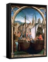 St Ursula Shrine, Arrival in Basle, 1489-Hans Memling-Framed Stretched Canvas