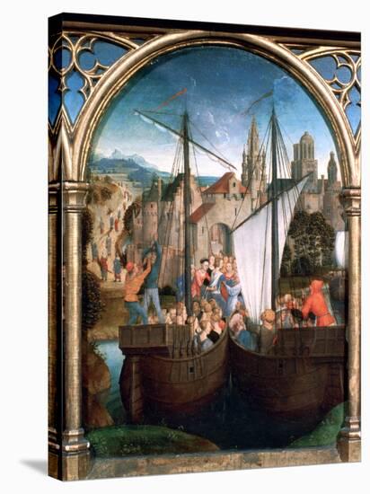 St Ursula Shrine, Arrival in Basle, 1489-Hans Memling-Stretched Canvas