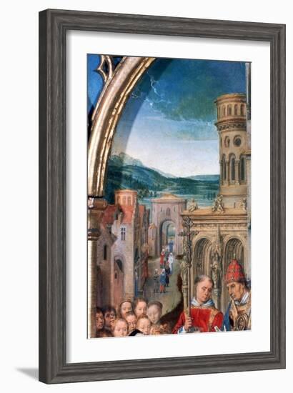 'St Ursula Shrine, Arrival in Rome', Detail, 1489. Artist: Hans Memling-Hans Memling-Framed Giclee Print