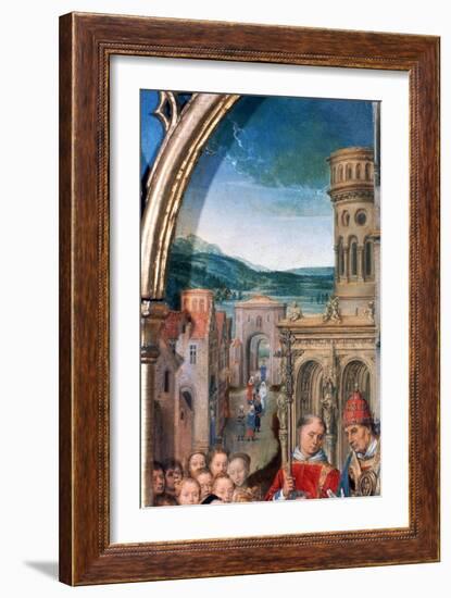 'St Ursula Shrine, Arrival in Rome', Detail, 1489. Artist: Hans Memling-Hans Memling-Framed Giclee Print