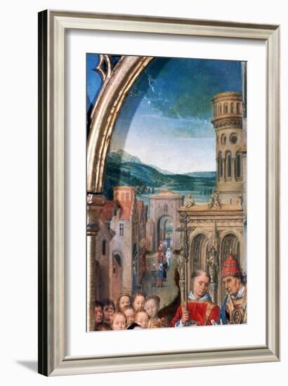 'St Ursula Shrine, Arrival in Rome', Detail, 1489. Artist: Hans Memling-Hans Memling-Framed Giclee Print