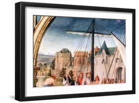 'St Ursula Shrine, Departure from Basle', Detail, 1489. Artist: Hans Memling-Hans Memling-Framed Giclee Print