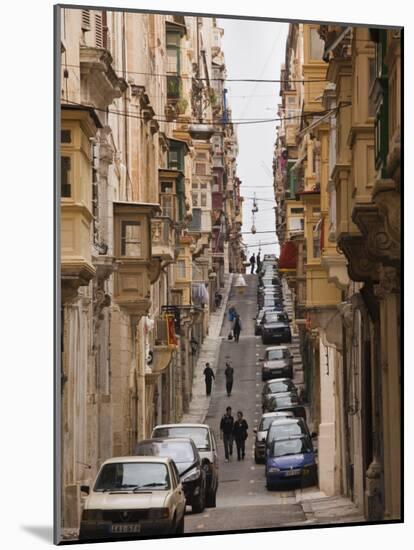 St. Ursula Street, Triq Sant-Orsla, Valletta, Malta-Walter Bibikow-Mounted Photographic Print