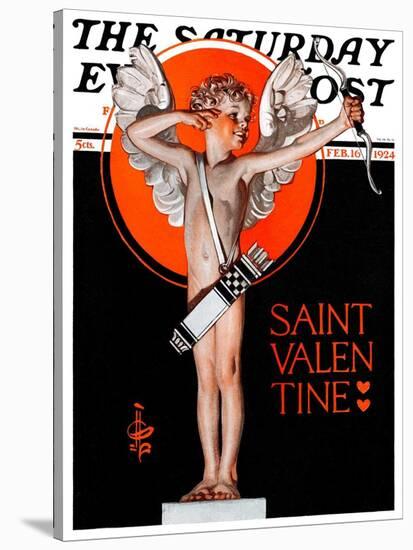 "St. Valentine, 1924," Saturday Evening Post Cover, February 16, 1924-Joseph Christian Leyendecker-Stretched Canvas