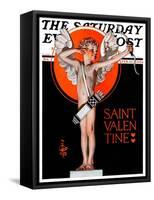 "St. Valentine, 1924," Saturday Evening Post Cover, February 16, 1924-Joseph Christian Leyendecker-Framed Stretched Canvas